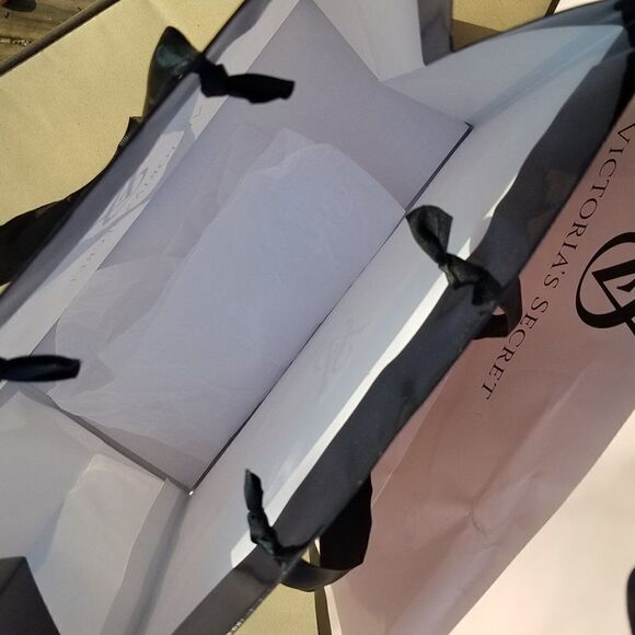 Victoria's Secret Shopping Bags Black & Pink Small & Large Storage Tote - Picture 8 of 11